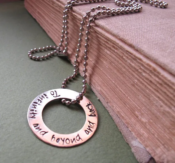 Engraved Disc Necklace - Custom Pendant