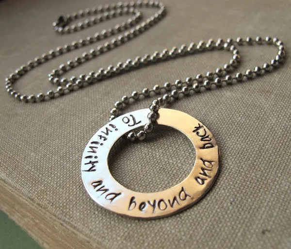 Engraved Disc Necklace - Custom Pendant