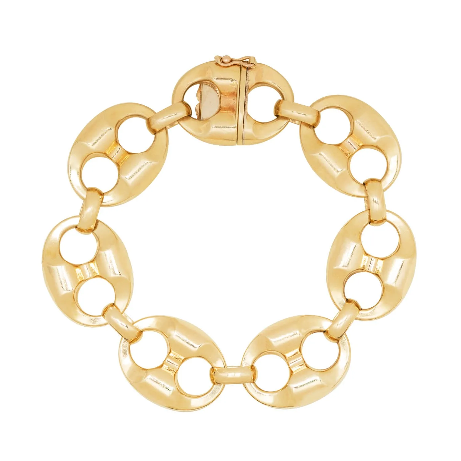 Estate 14k Yellow Gold Anchor Link Bracelet