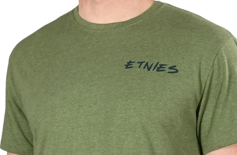 ETNIES RP CIRCULAR WAVE SS TEE OLIVE HEATHER