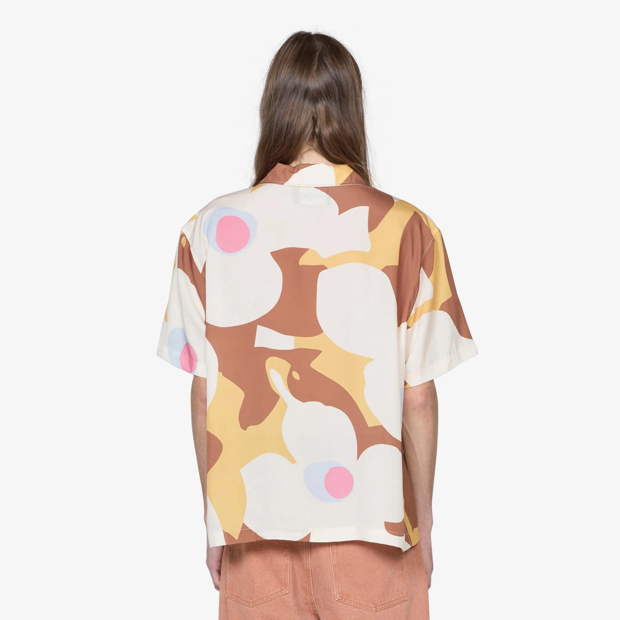 Floral Camp Shirt Brown