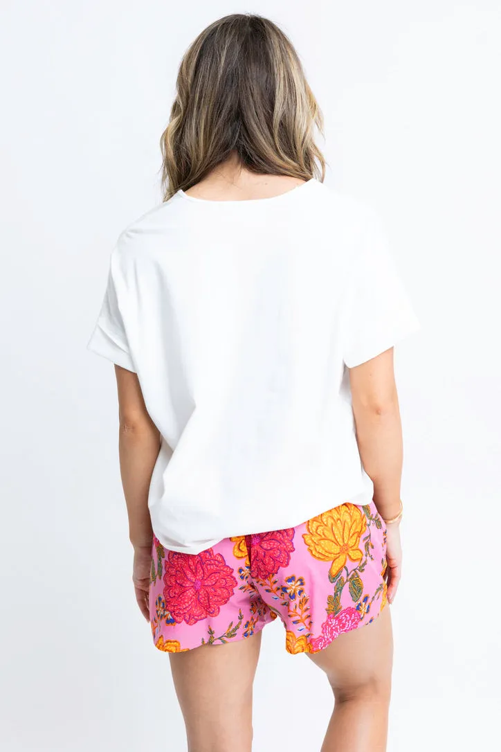 Floral Poplin Shorts