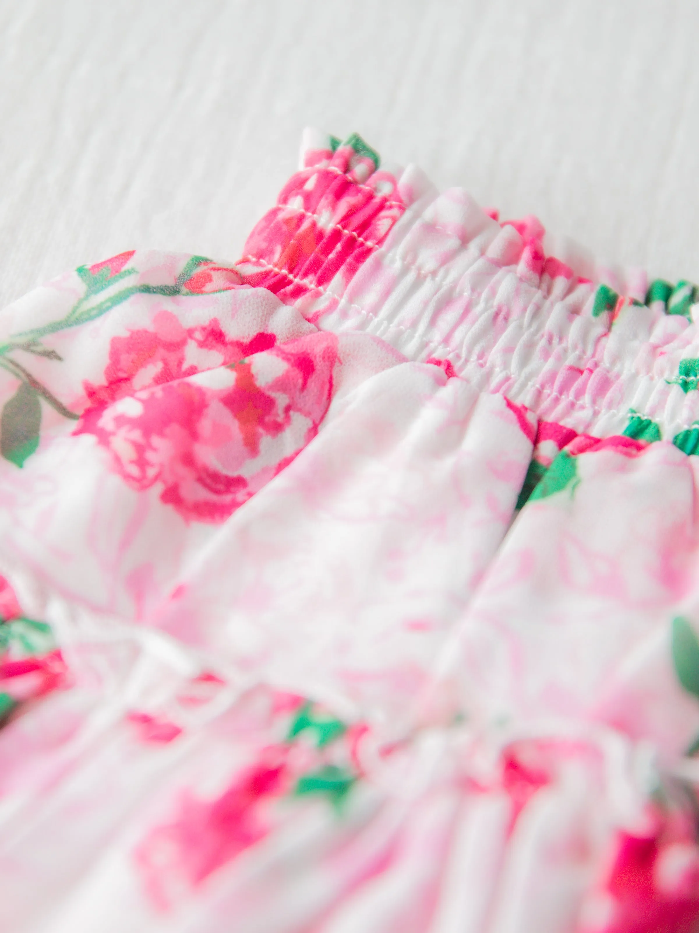 Flowy Tiered Skirt - Raspberry Roses