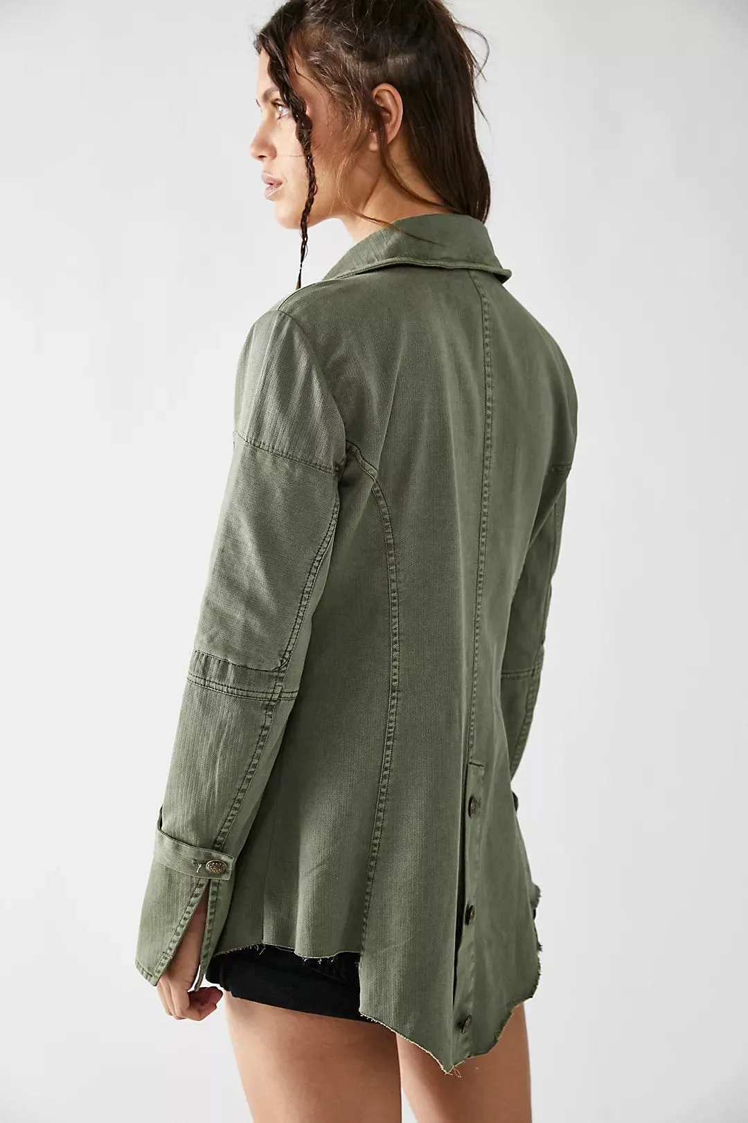 Free People Harlow Blazer in Olive