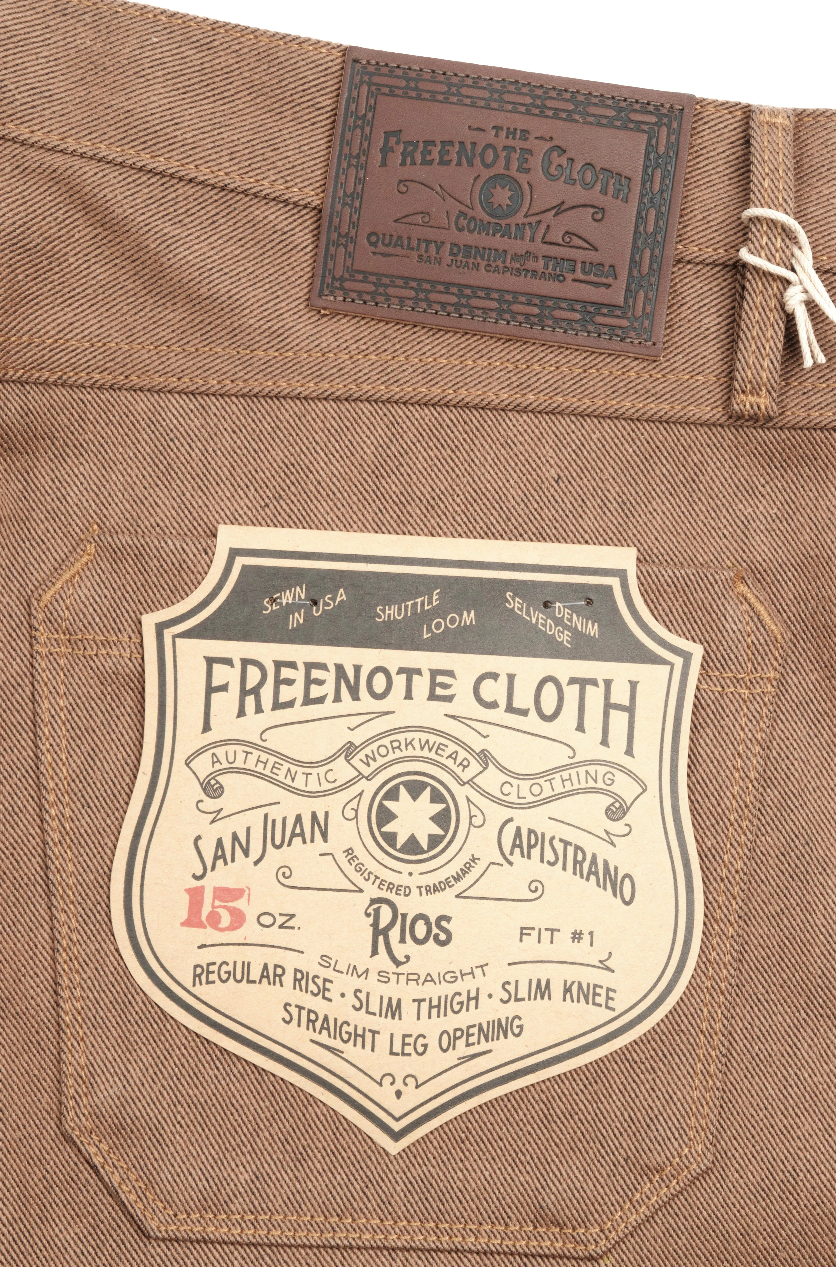 Freenote Cloth - Rios 15oz Brown Denim