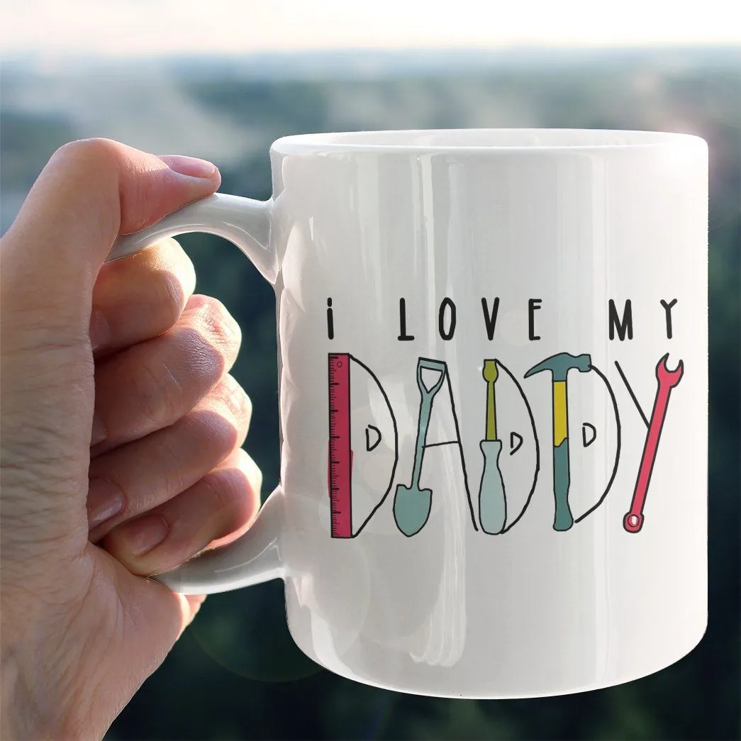 Gearhuman 3D Happy Fathers Day Gift I Love My Daddy Custom Name Mug