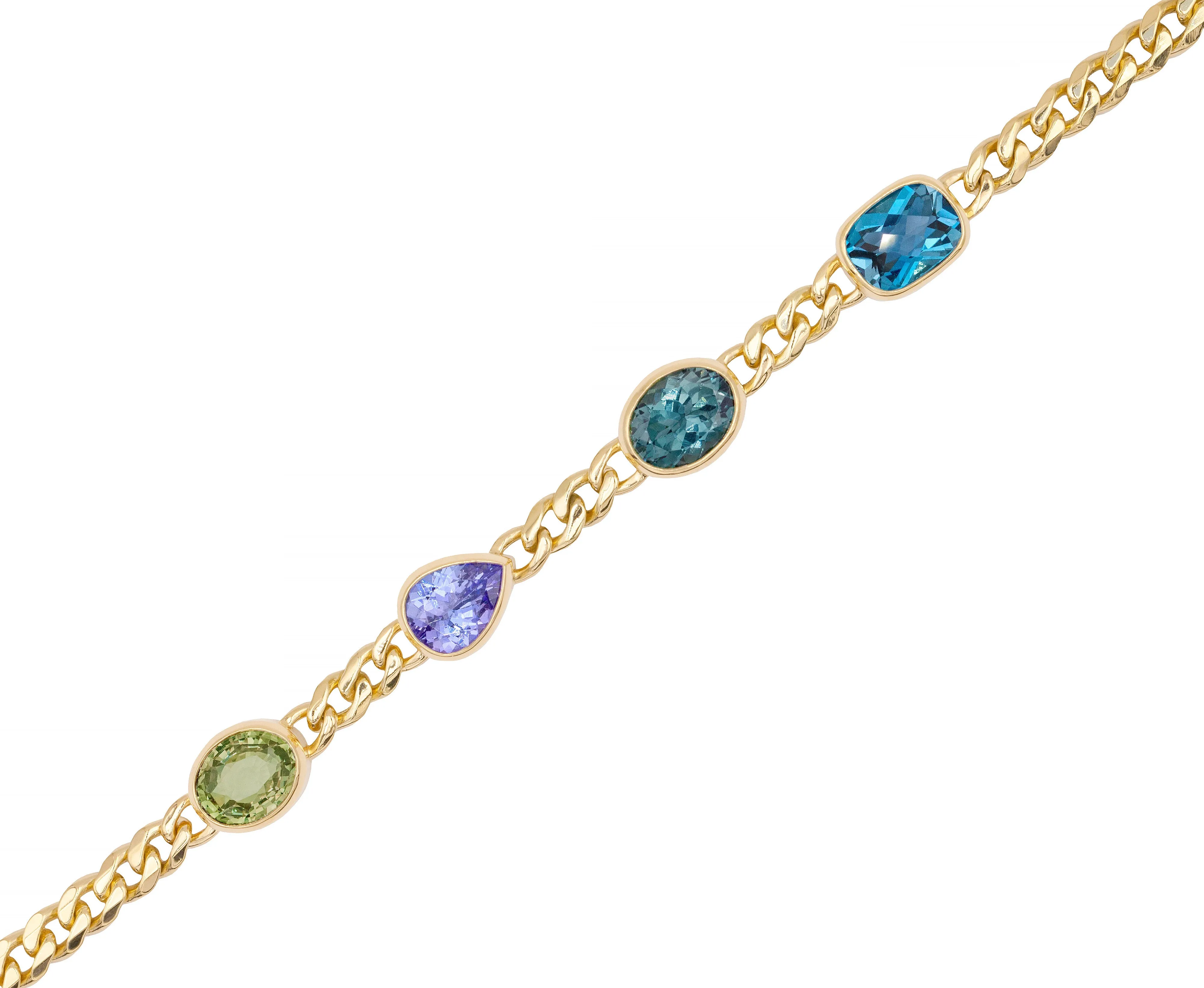 Gemstone Bezel Bracelet