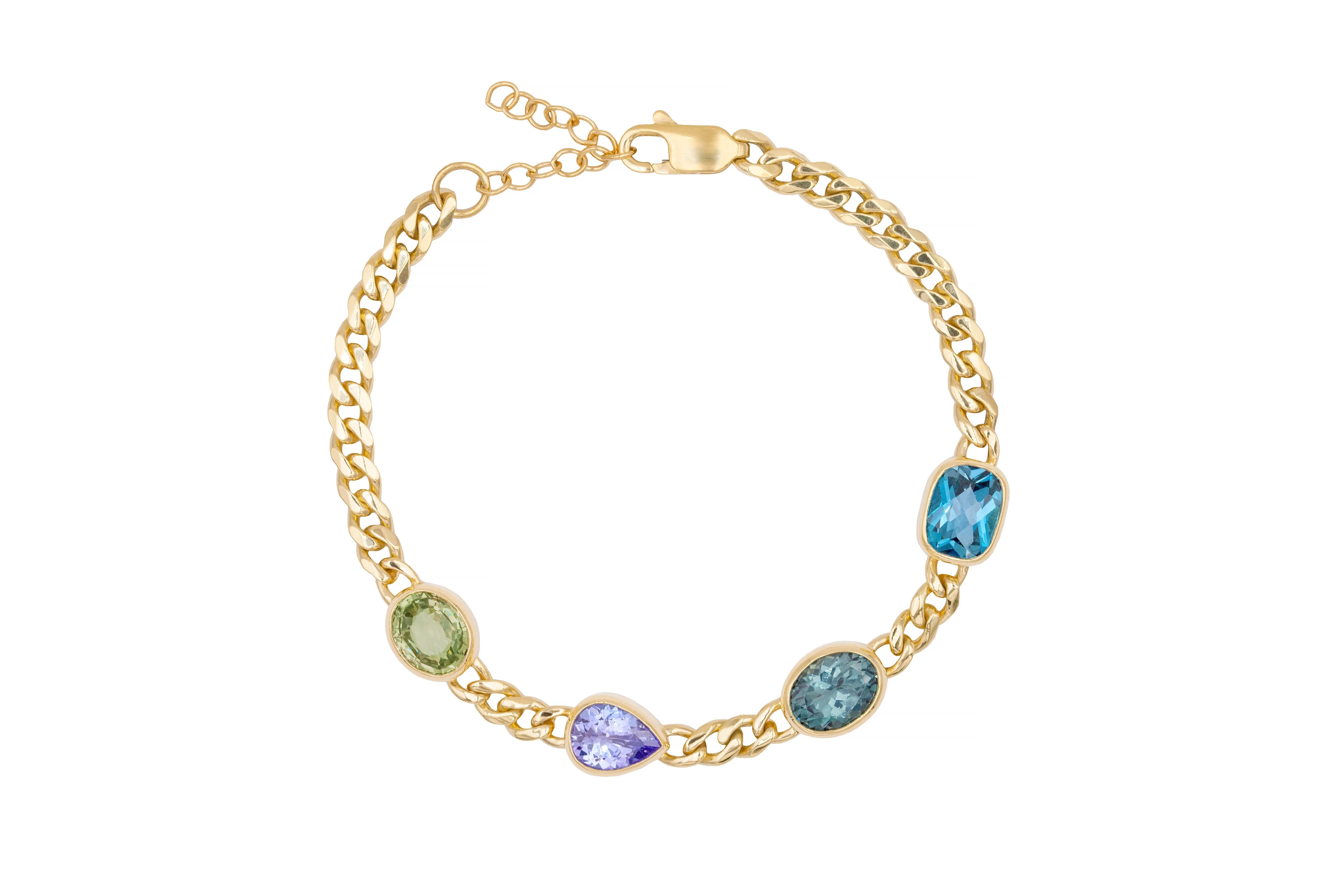 Gemstone Bezel Bracelet