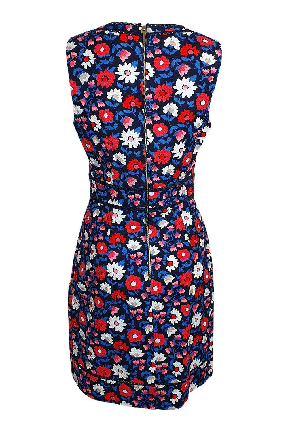 KATE SPADE New York Blue Floral Print Daisy Jacquard Sheath Dress (US 0 | UK 06)