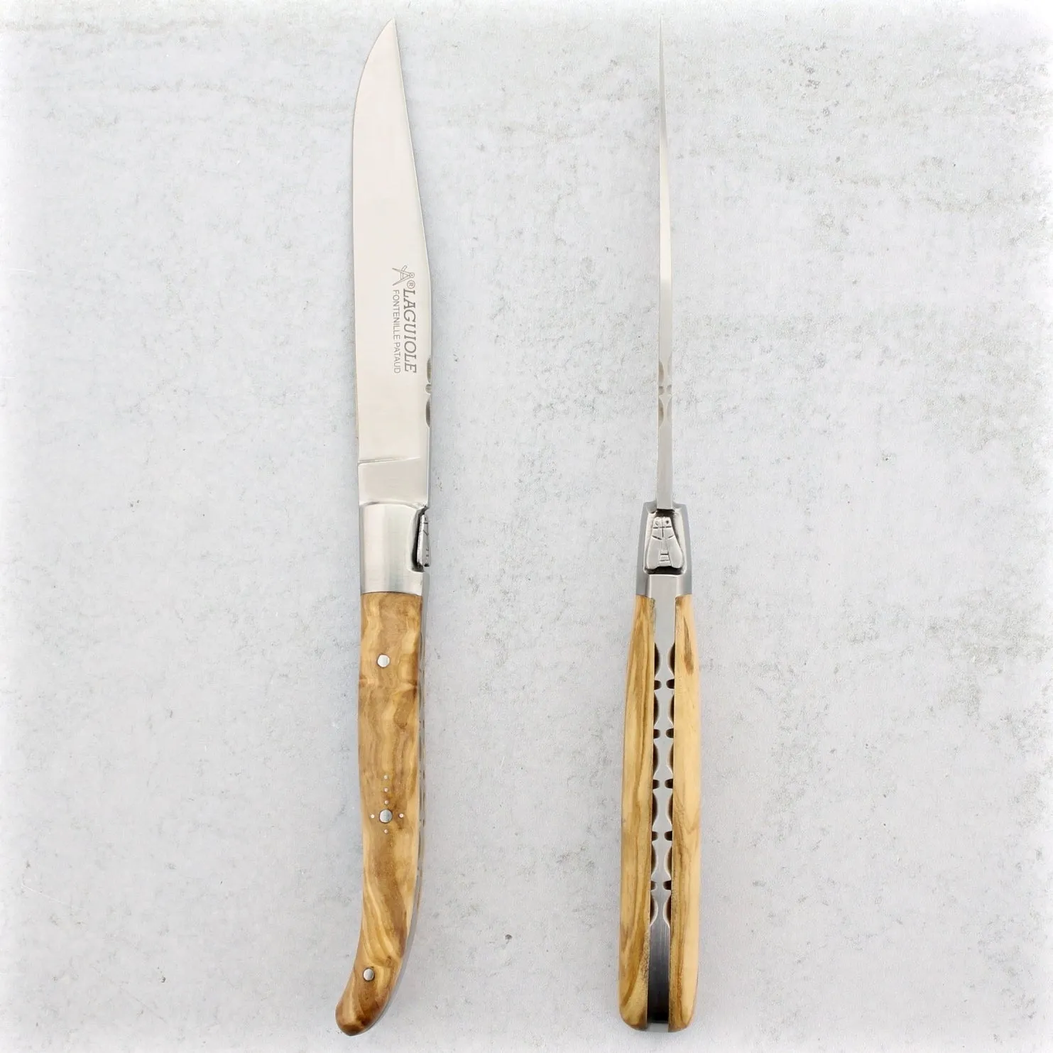 Laguiole Forged Steak Knives Olive Wood