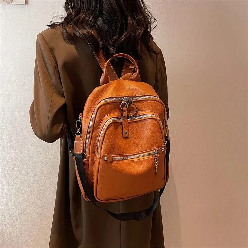 Luxury Soft Leather Cool Backpack RB551 - School Shoulder Bag