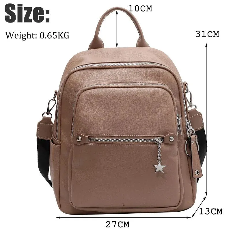 Luxury Soft Leather Cool Backpack RB551 - School Shoulder Bag