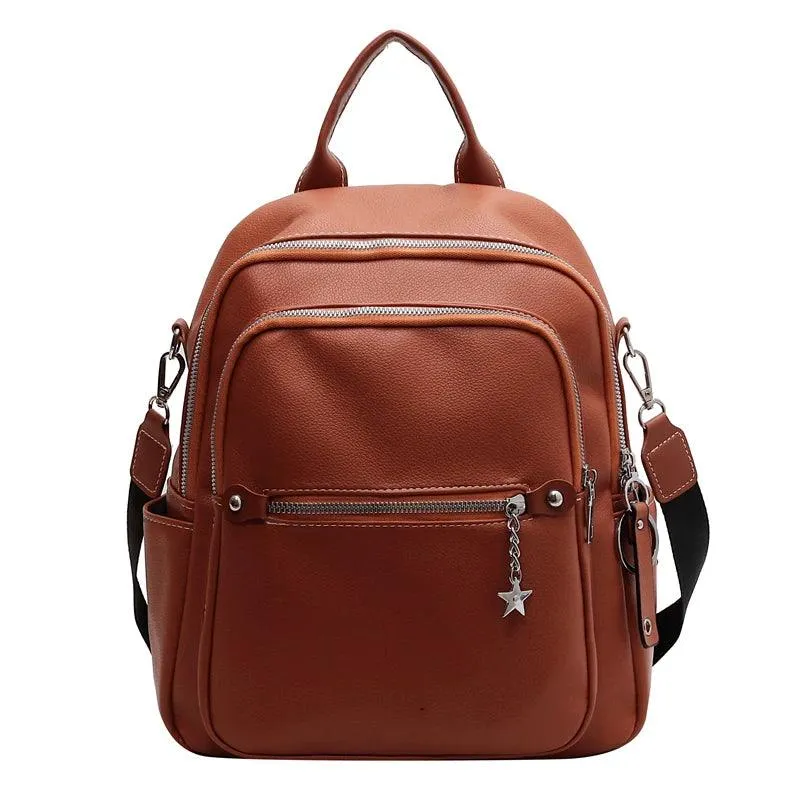 Luxury Soft Leather Cool Backpack RB551 - School Shoulder Bag