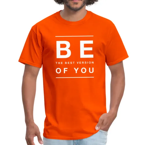 Mens T-Shirt, Be The Best Version of You Graphic Text Top