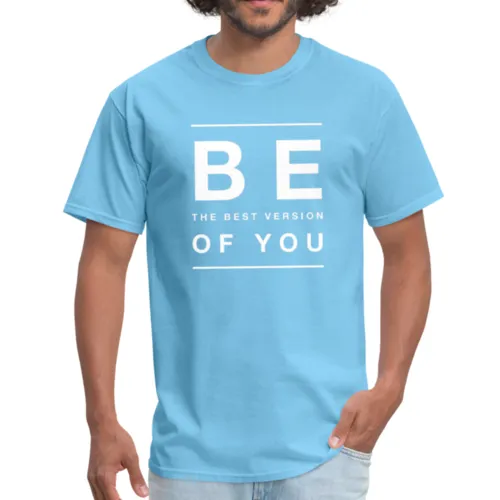 Mens T-Shirt, Be The Best Version of You Graphic Text Top