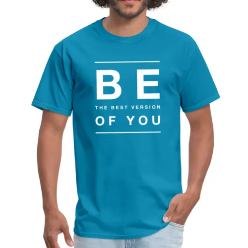 Mens T-Shirt, Be The Best Version of You Graphic Text Top