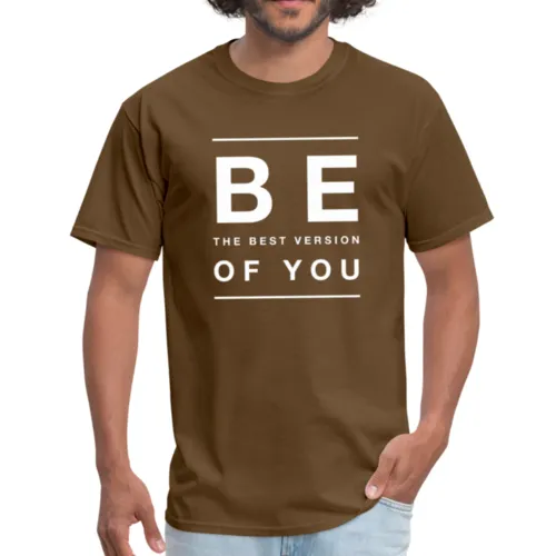 Mens T-Shirt, Be The Best Version of You Graphic Text Top