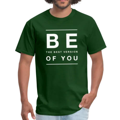 Mens T-Shirt, Be The Best Version of You Graphic Text Top