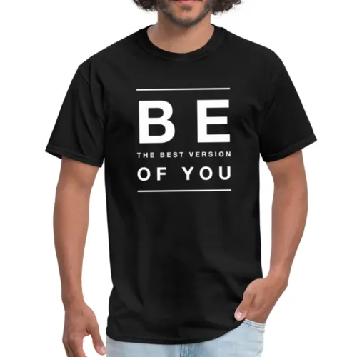 Mens T-Shirt, Be The Best Version of You Graphic Text Top