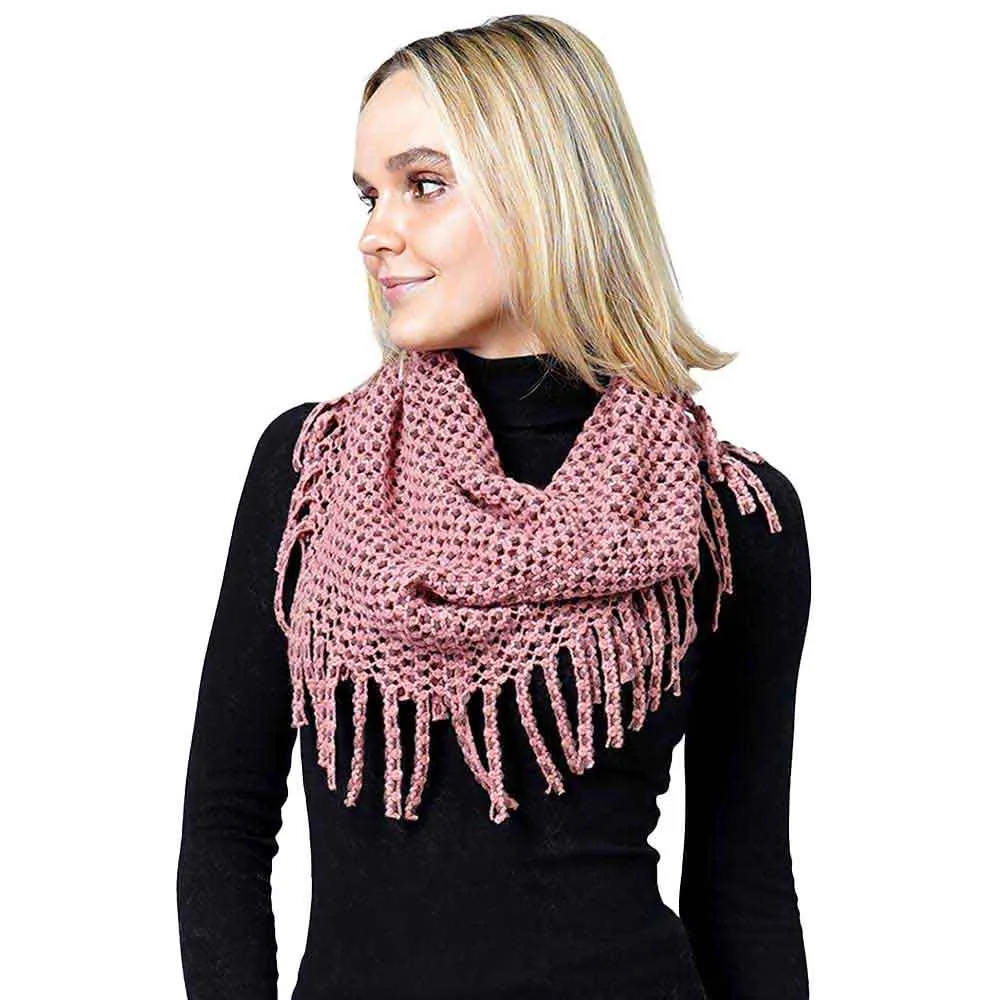 Mini Tube Fringe Scarf