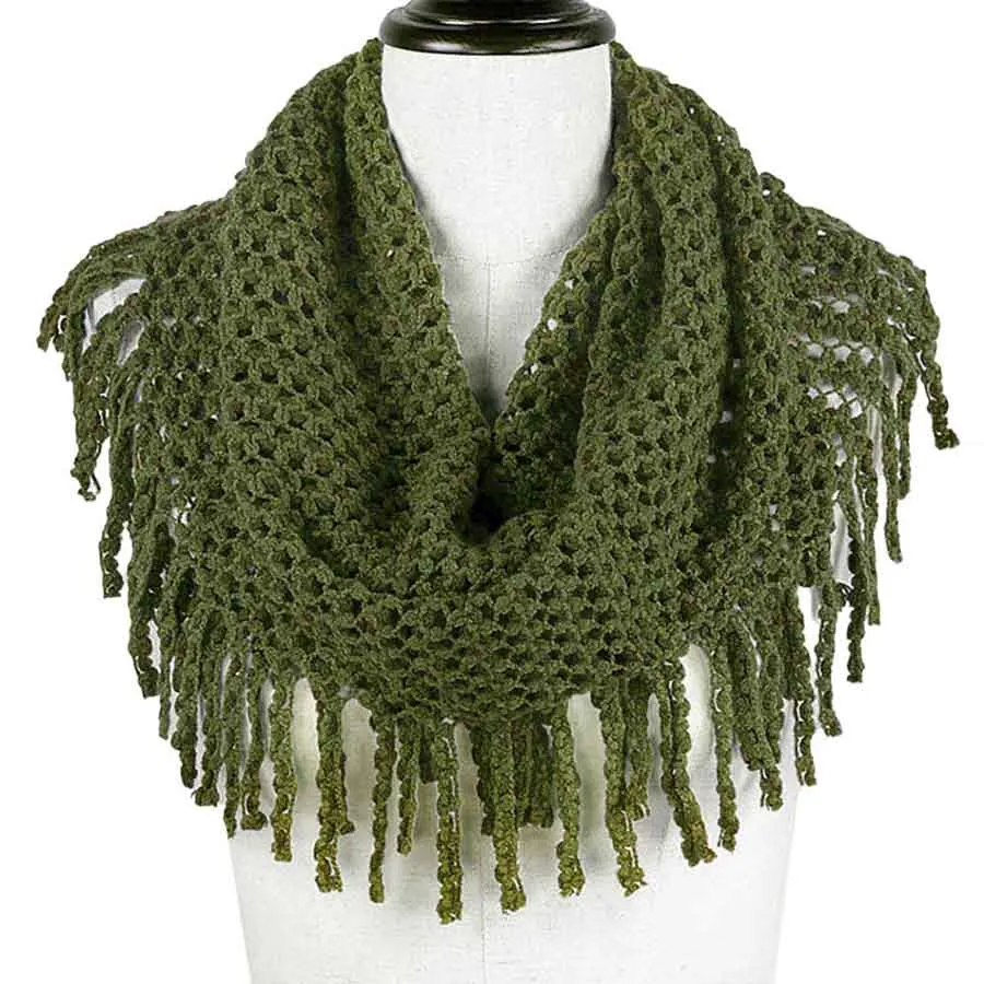 Mini Tube Fringe Scarf