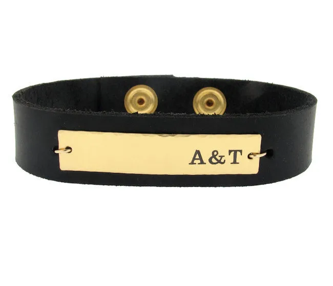 Name Engraved Wristband - Custom Leather Cuff