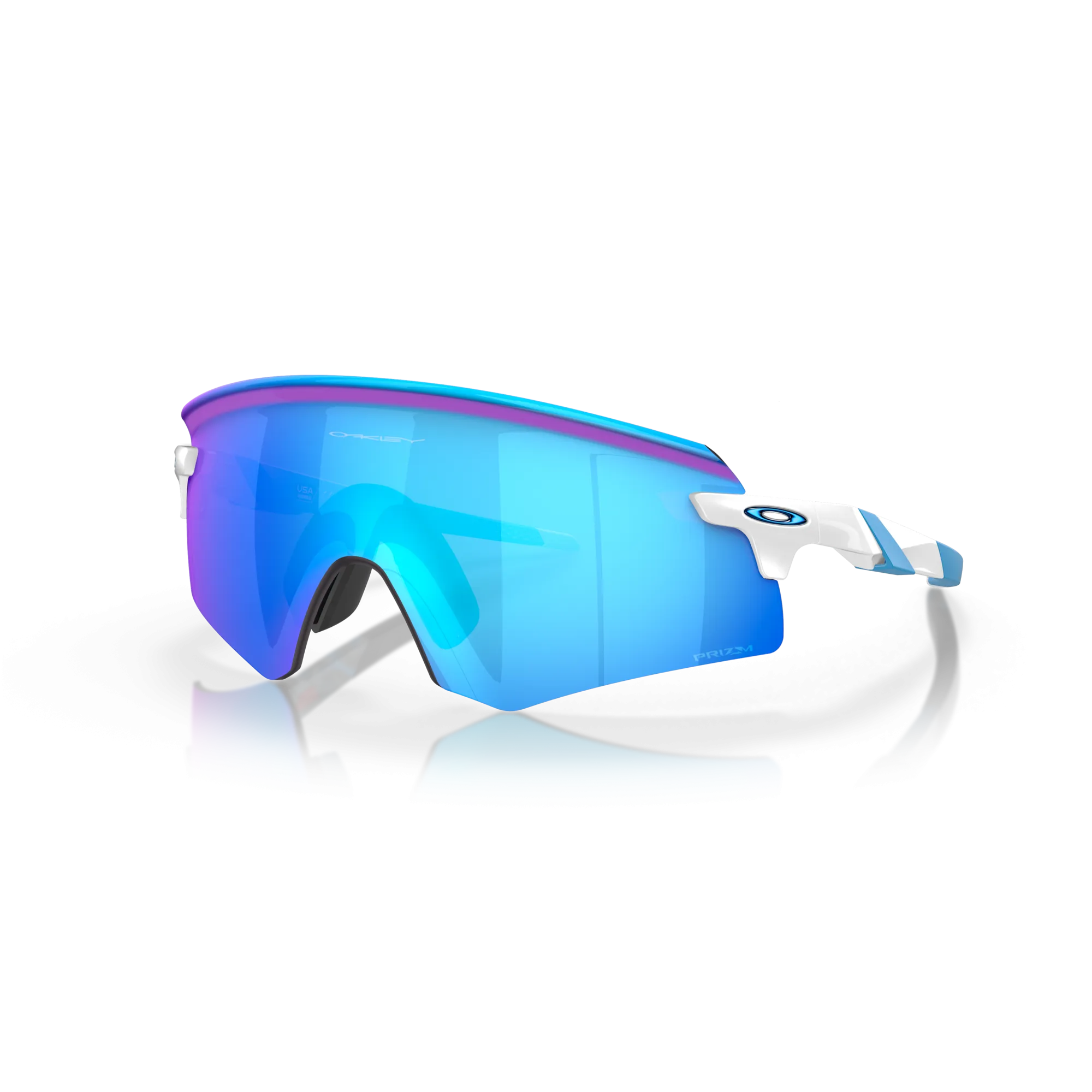 Oakley Encoder Prizm Sapphire Lenses Polished White Frame