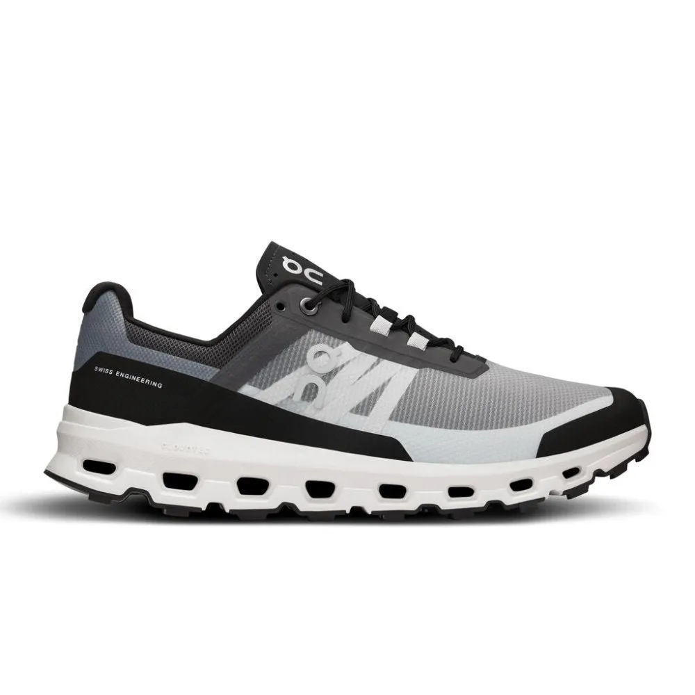 On Men's Cloudvista Trail Running Shoes - Black/White