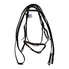 Ovation Comfort Crown Plain Raised Bridle w/Laced Reins in Oakbark - Full