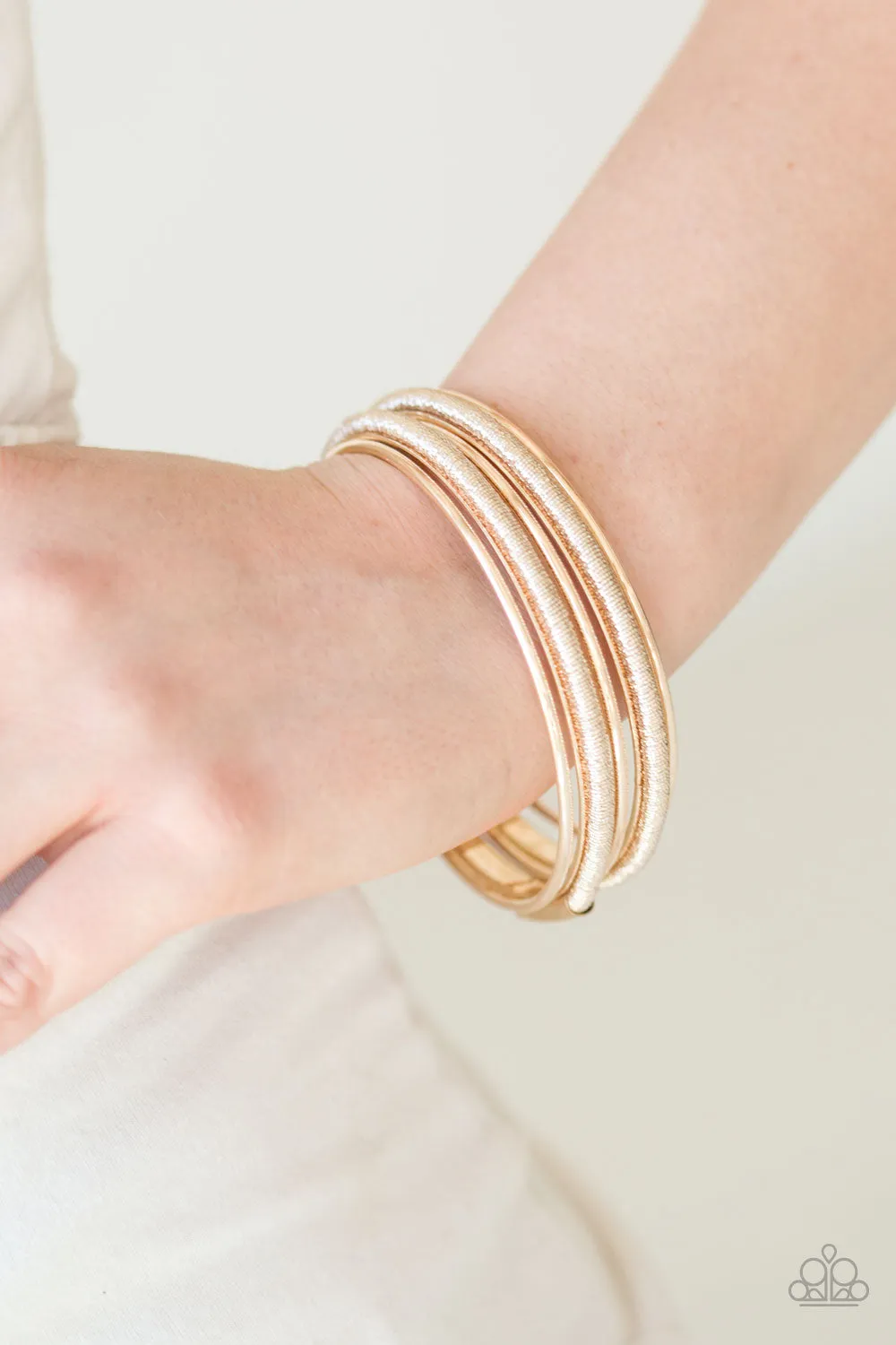 Paparazzi Accessories  - Pay A Hefty Shine - Rose Gold Bracelet