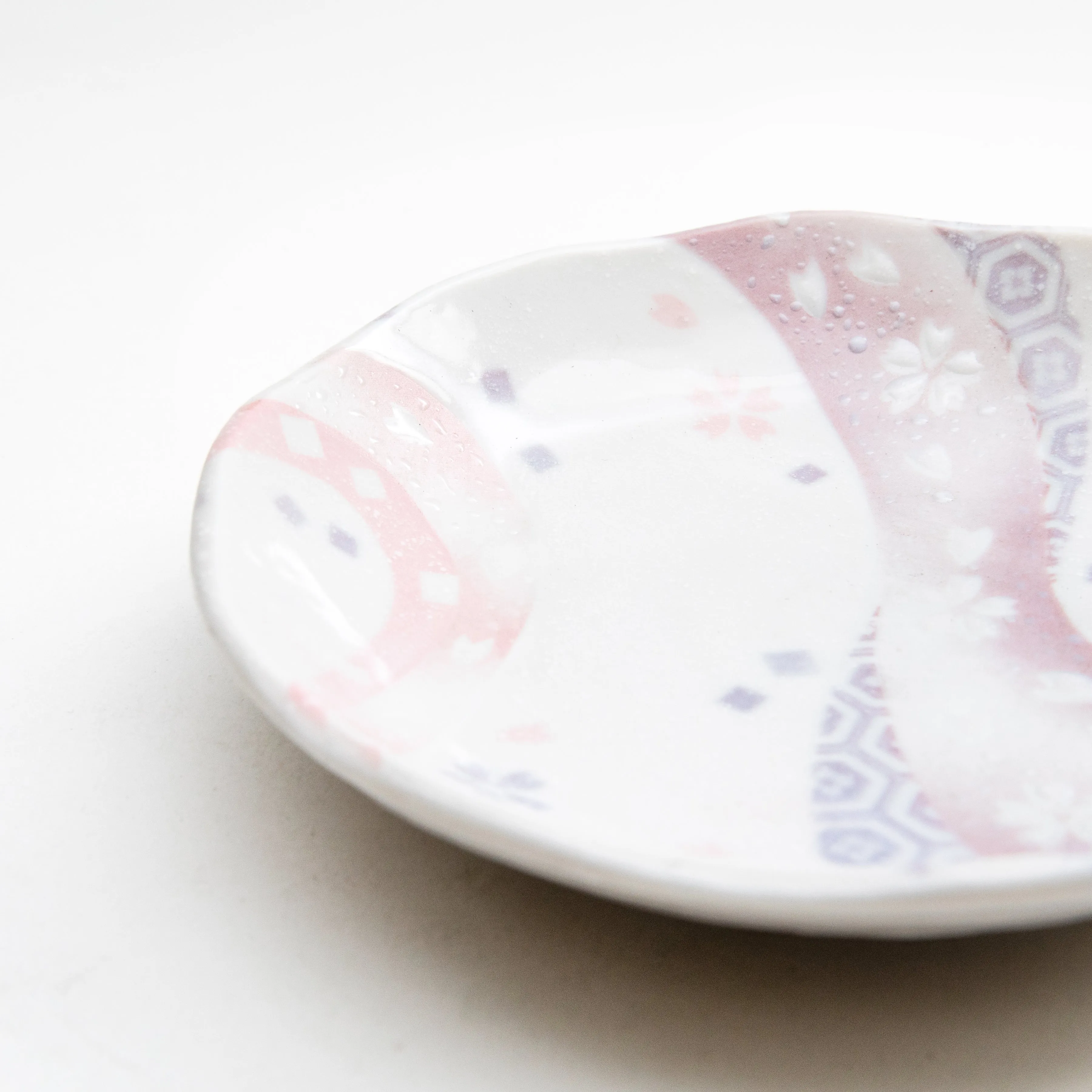 Pink Floral Porcelain Plate