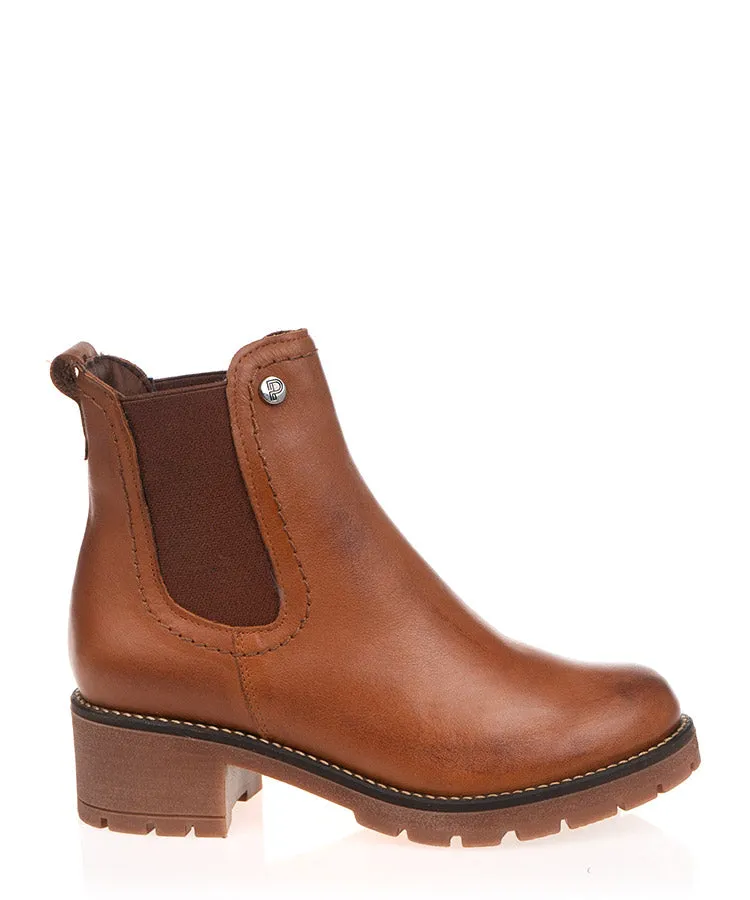 Pitillos 2724 Tan Leather Ankle Boot