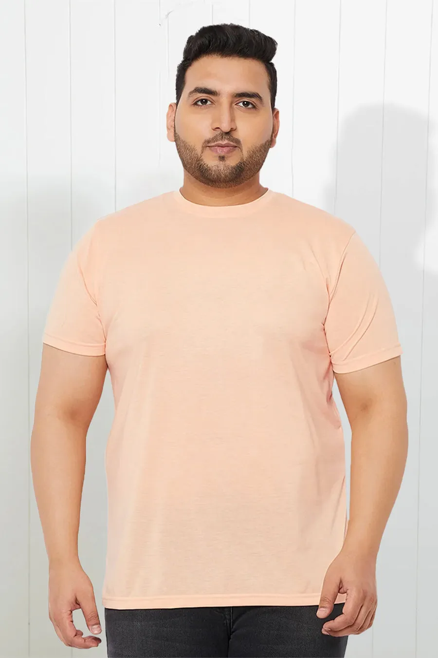 Plus Size -Peach - Classic Crew