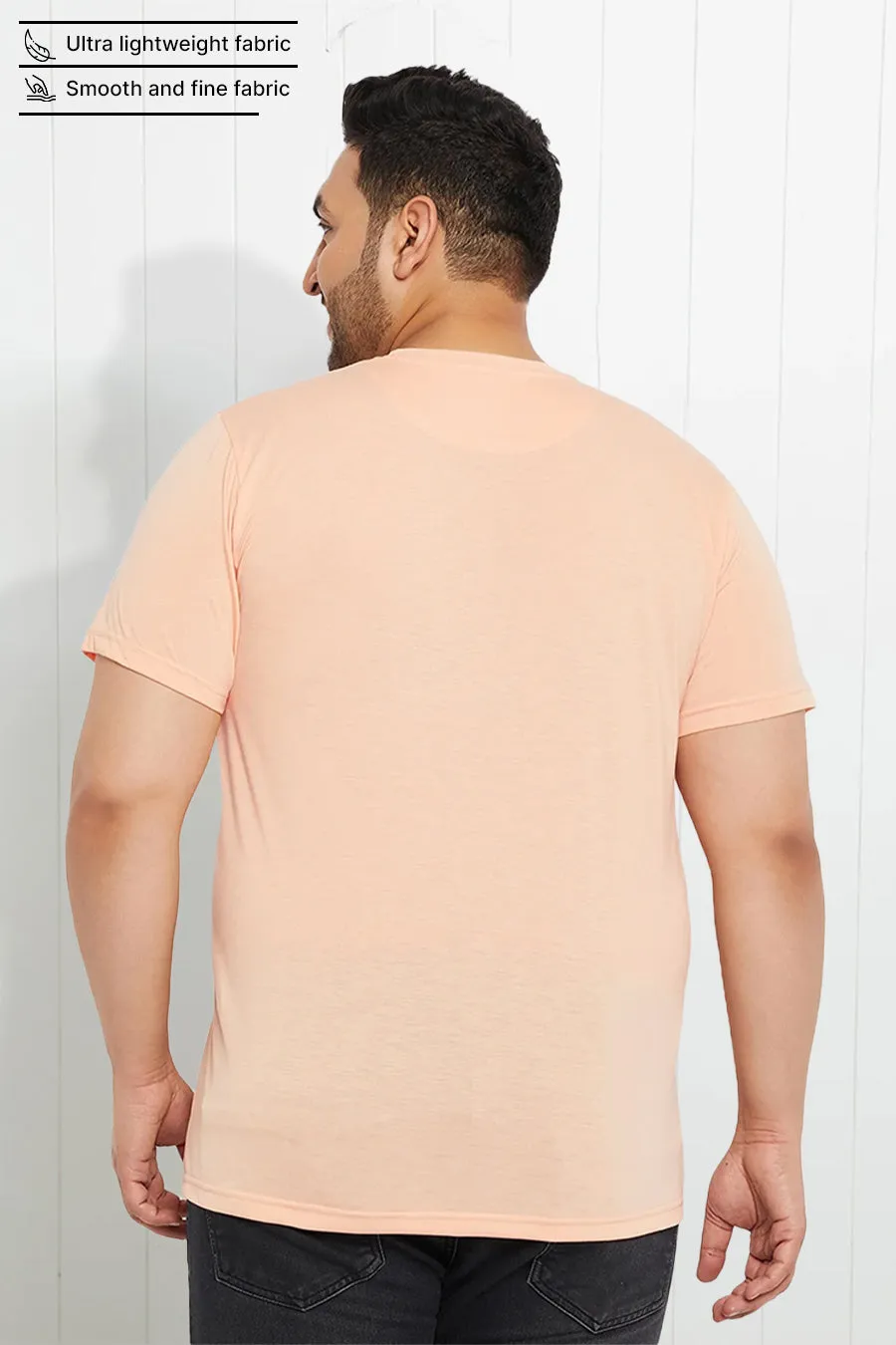 Plus Size -Peach - Classic Crew