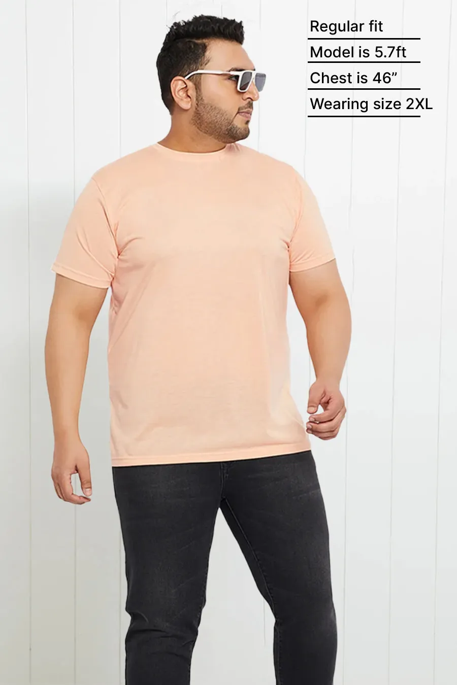 Plus Size -Peach - Classic Crew