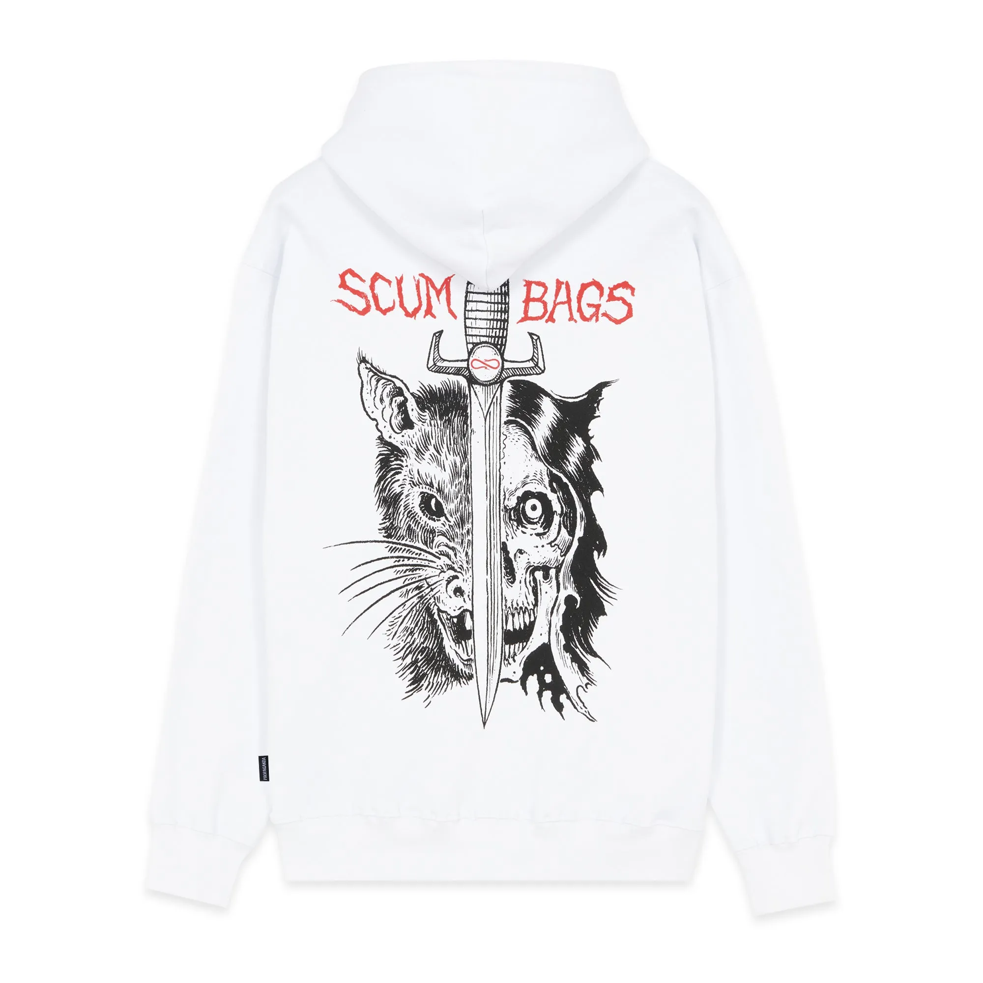 Propaganda sweatshirt with hood and kangaroo pocket Bags Hoodie 22FWPRFE771-02 white