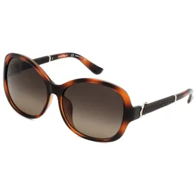 Salvatore Ferragamo SF744SLA Sunglasses Tortoise / Brown Gradient Women's