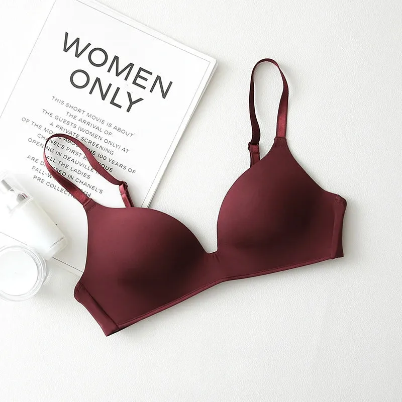 Seamless  Push Up Bras  Wire free  A B Cup Three Quarters(3/4 Cup)