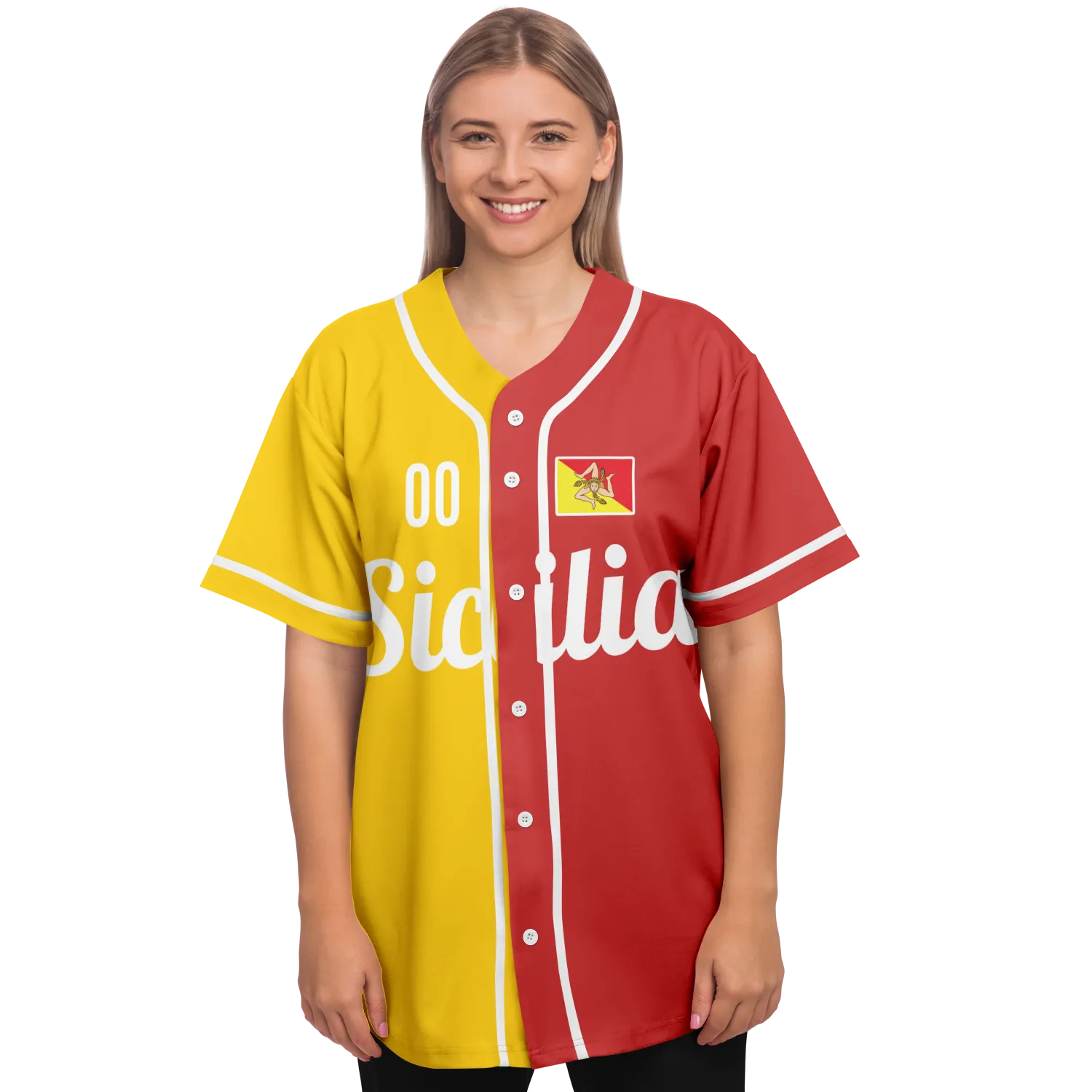 Sicily Baseball Jersey - Custom Name   Number