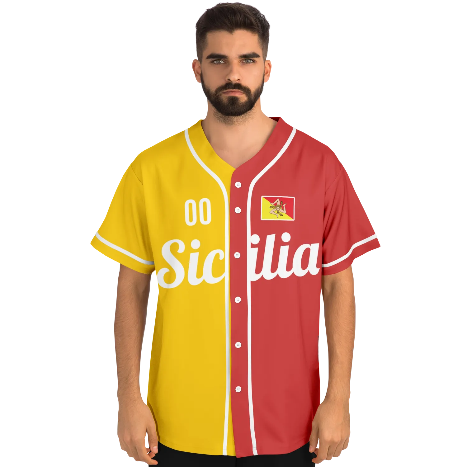 Sicily Baseball Jersey - Custom Name   Number