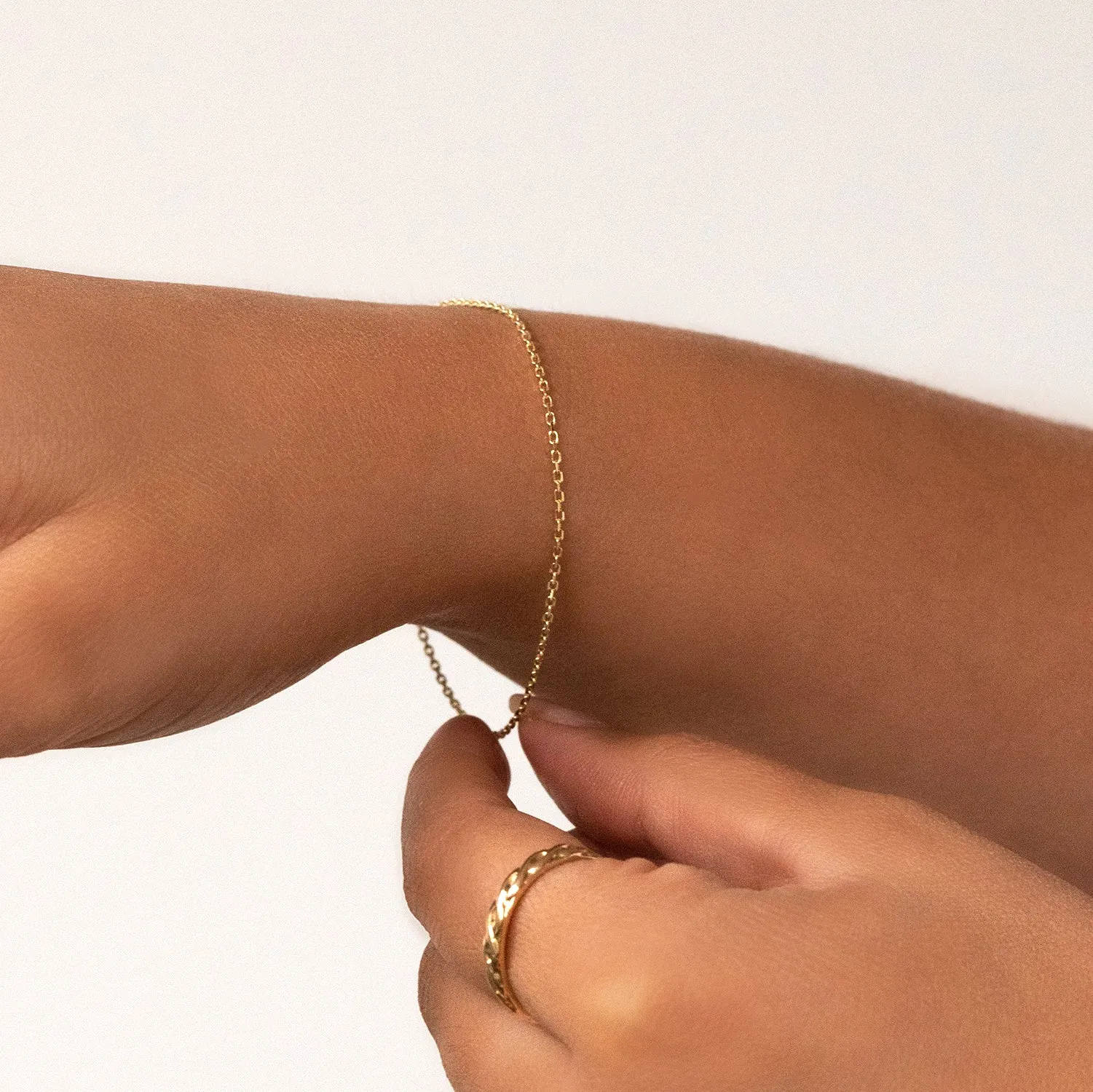 Silken Rolo Bracelet | Solid 14k Gold