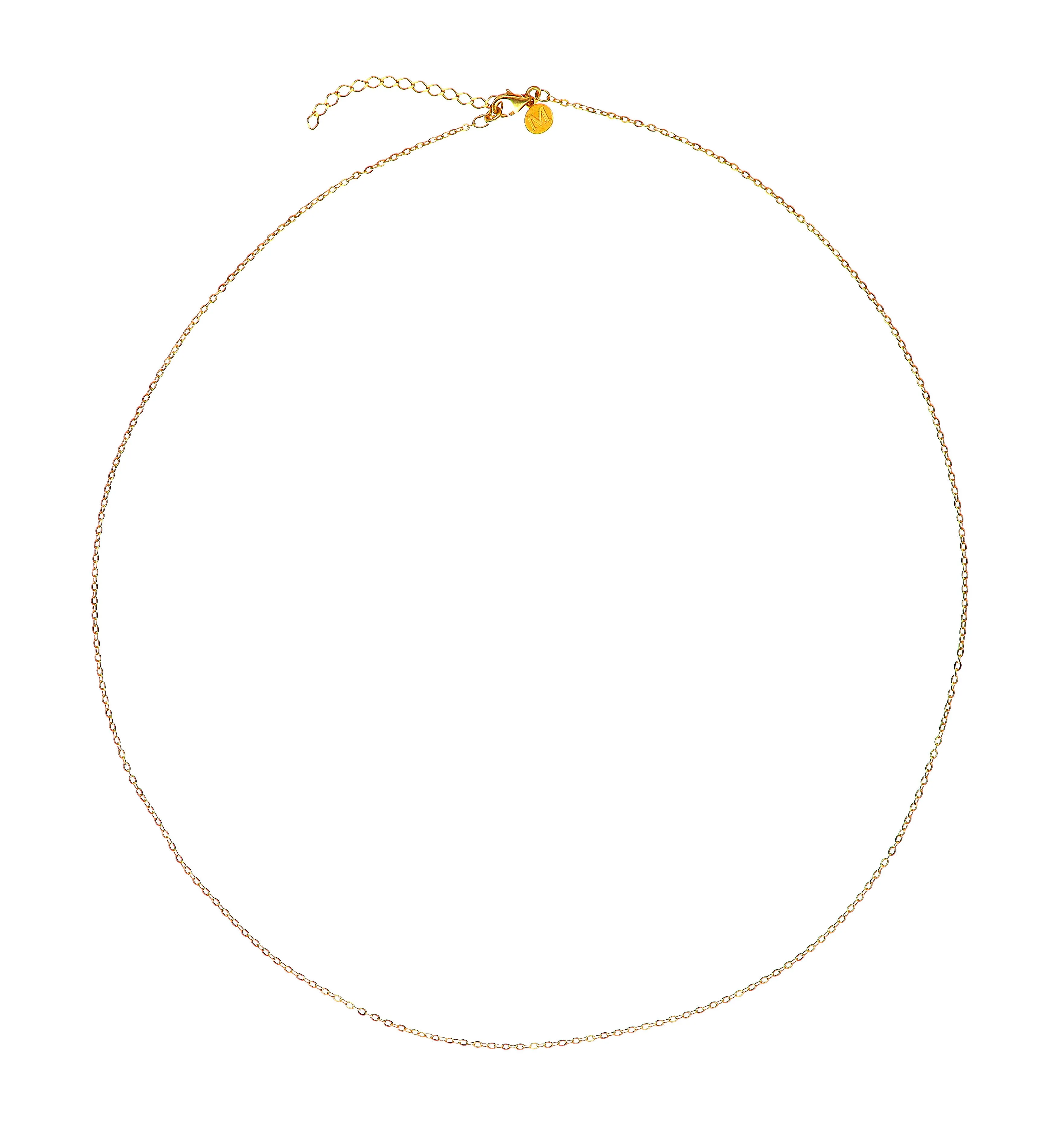 Sterling Silver Chain for Women in a Gold Plating, in 16.5 and 23.6 Length, Cadenas Collection