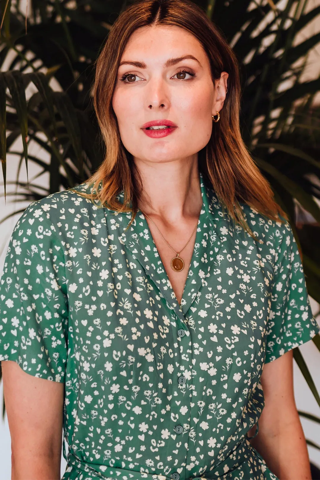 Sugarhill Brighton Pandora Green Scatter Print Jumpsuit