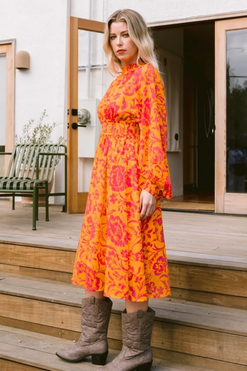 Sweet Paradise Long Sleeve Midi Dress