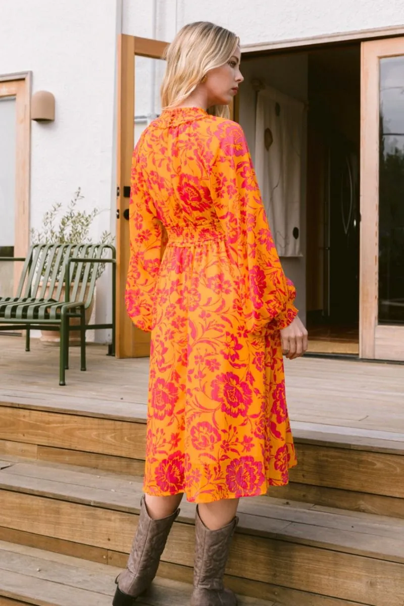 Sweet Paradise Long Sleeve Midi Dress