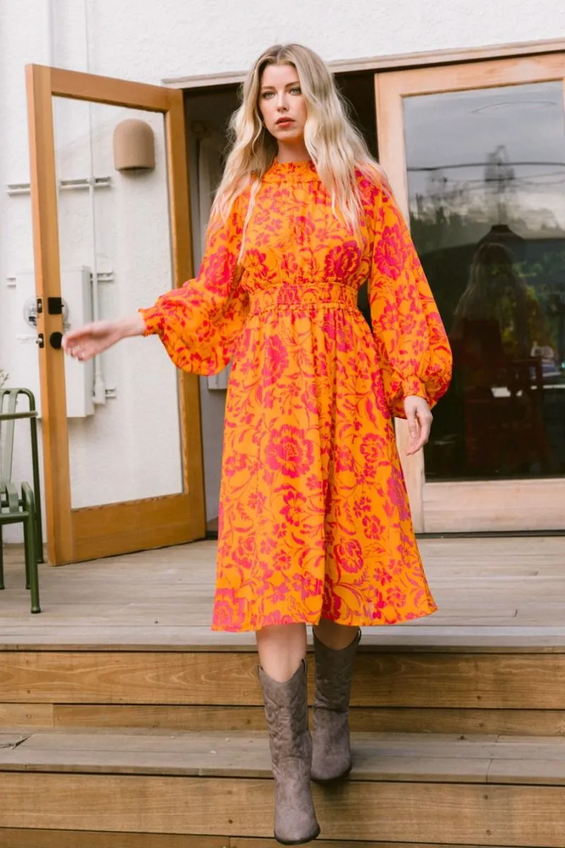 Sweet Paradise Long Sleeve Midi Dress