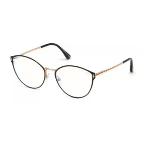 Tom Ford FT5573-B Eyeglasses Black/Rose Gold / Clear Lens