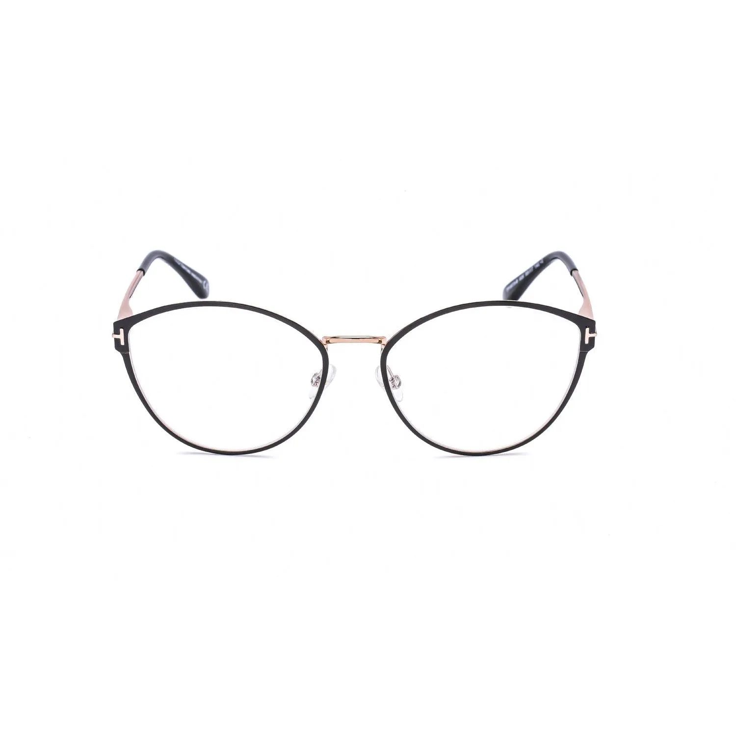 Tom Ford FT5573-B Eyeglasses Black/Rose Gold / Clear Lens