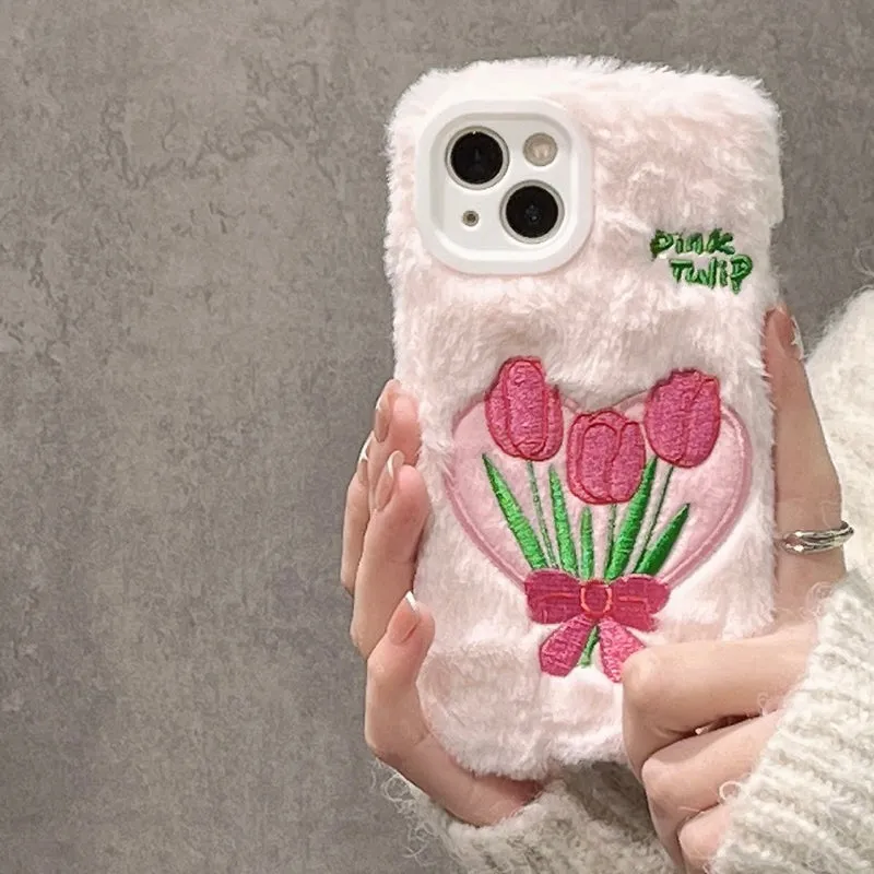 Tulip Fluffy Pink Phone Case