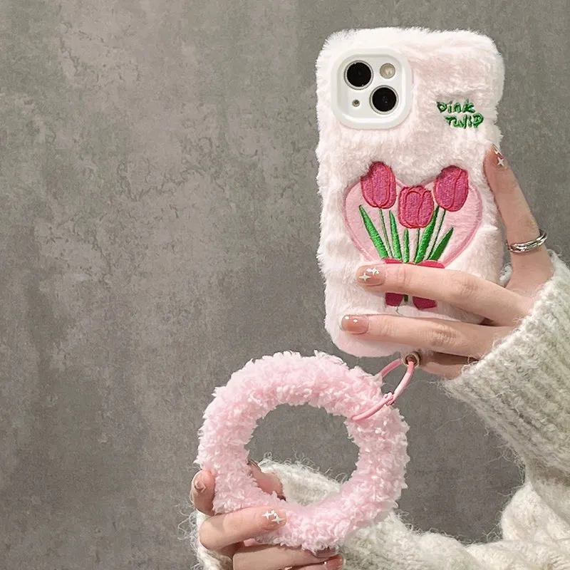 Tulip Fluffy Pink Phone Case